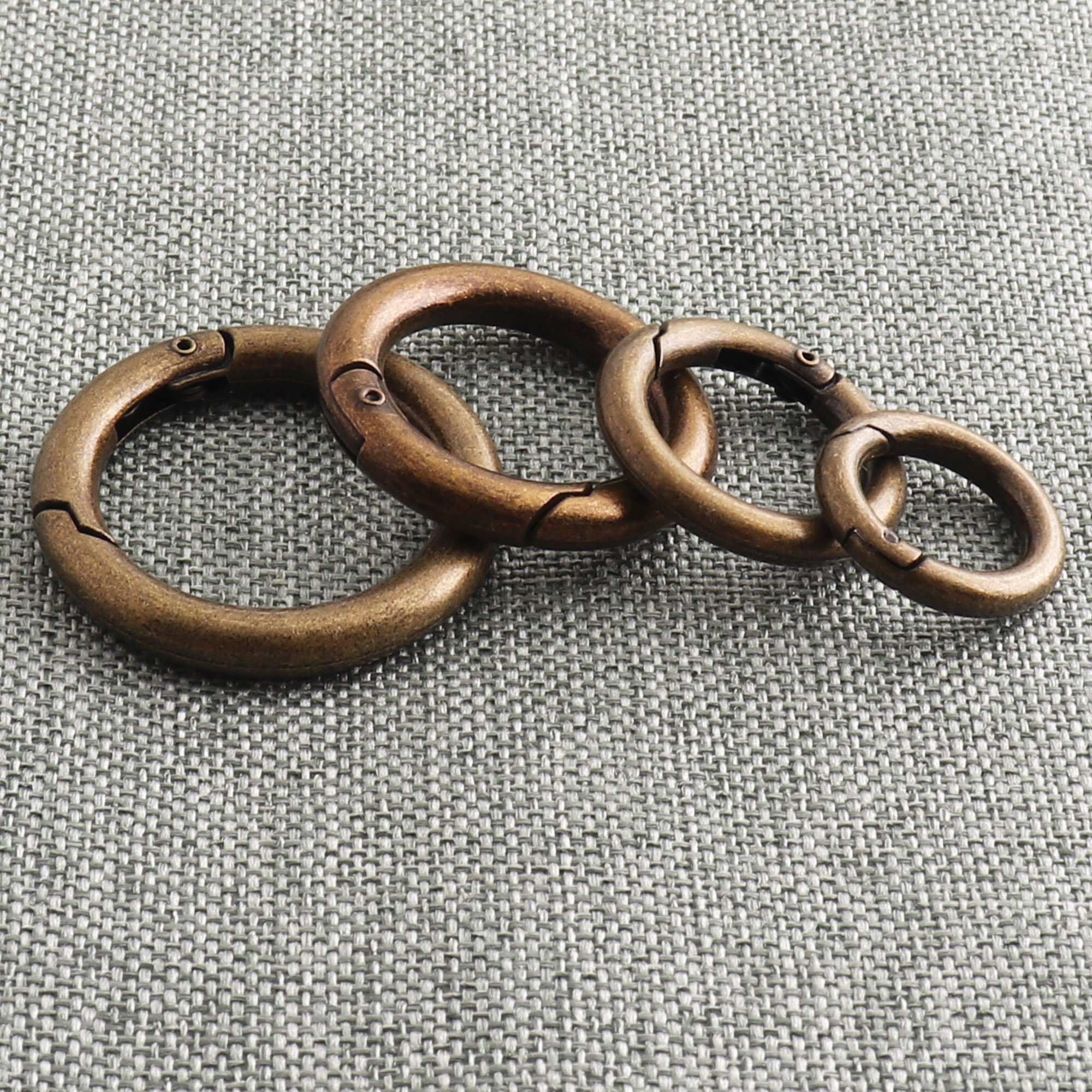 Antique Bronze Spring Ring 13/17/21/25mm Purse Strap Clasp Ring Snap ...