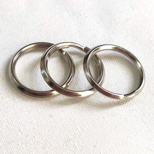 Split Ring Sterling Silver Wholesale findings Double Jump Rings 16mm Connector Beading Ring For Jewelry Making Key Chain-30/50pcs