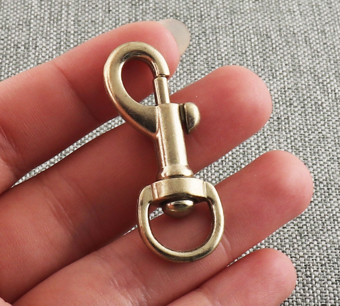 Brass Swivel Clip Vintage Leash Clip Brass Spring Clip Spring Etsy