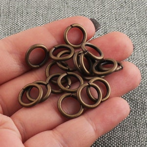 8mm Open Jump Rings 100pcs Antique bronze Bulk Small Jump Ring For Choker Necklaces Bracelet Connector Jewelry DIY Making Findings