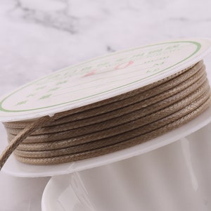 Korean Rope Wax Polyester Cord Weaving Cord High Quality 2mm Gray String Beading Cord Jewelry Making Knotting Cords String Thread Jewelry