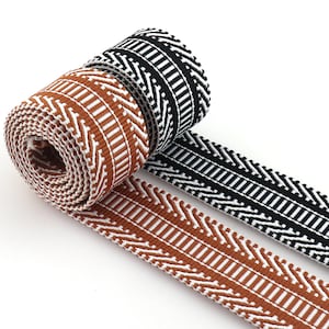 1 1/2 Inch Webbing Cotton Webbing Jacquard Webbing Woven Trim Ribbon Heavy Duty Webbing For Bag Handle Purse Strap Belt Sewing By the yard