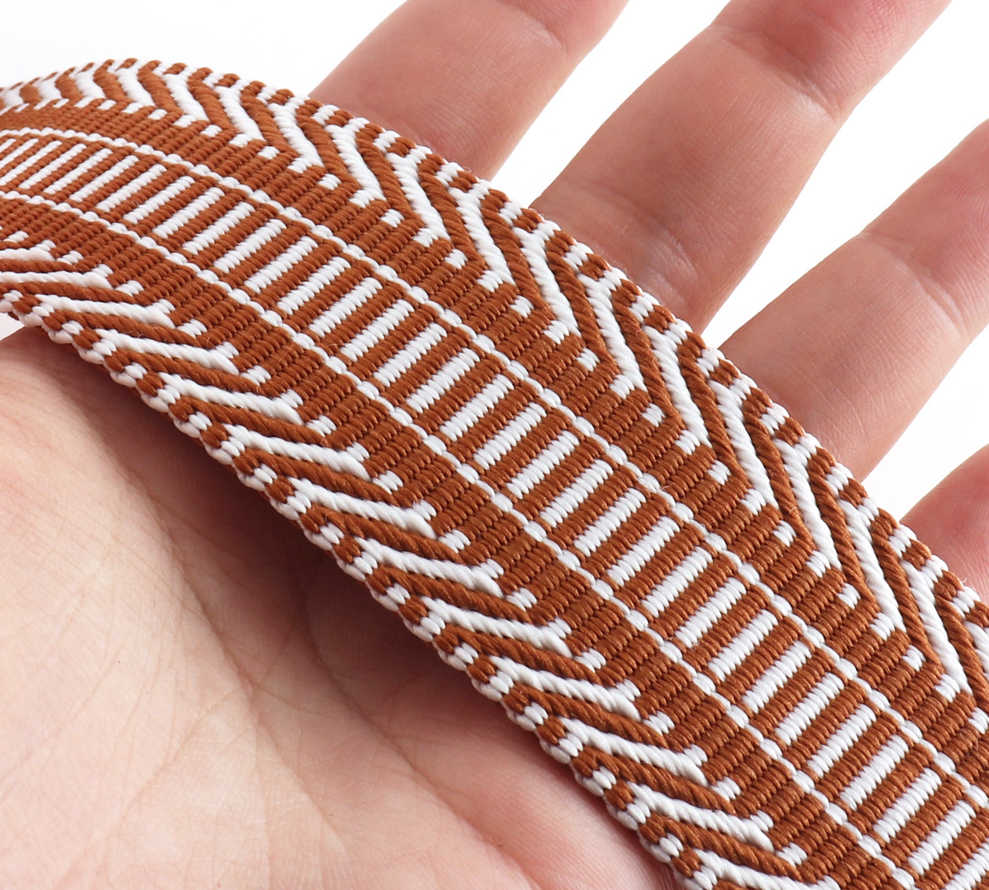 Jacquard bing 1 1/2 Inch Wide Cotton Polyester bing Etsy