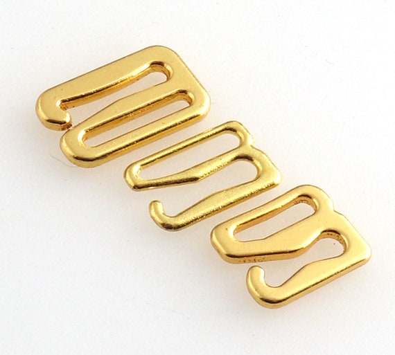 Bra Hooks Metal Bra Slider Hooks Shiny Gold MULTI SIZE Swan Hook G Hook  Adjuster FOR Swimwear Bra Strap Replacement Bulk Hooks Supply-30pcs -   Canada