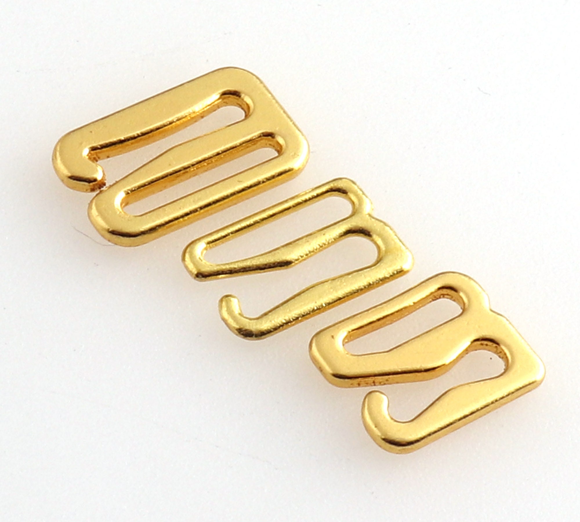 Bra Hooks Metal Bra Slider Hooks Shiny Gold MULTI SIZE Swan Hook G