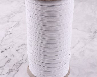 Elastic Rope White Color Flat Elastic Rope elastic band stretch cord white flat elastic cord 8mm Tirm for band dressmaking sewing