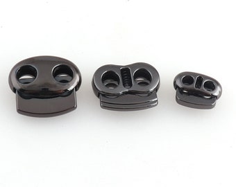 CHOISISSEZ VOTRE TAILLE-Gunmetal Bascule Cordon Verrouillage Cordon Bouchon Ressort Boucle Élastique Corde Ajusteur Solide Cordon Verrouillage Bourse Fermetures Vêtements-8pcs