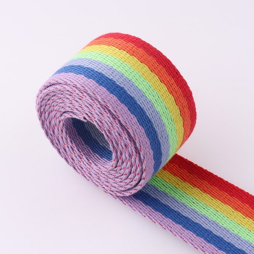 Stripe Webbing Colorful Cotton/polyester Strap Webbing2 - Etsy