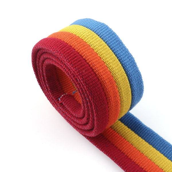 Stripe Webbing Colorful strap webbing,1.5" heavy duty webbing Purse Strap Bag Straps for key fob Bag straps crossbody bag belt supplies