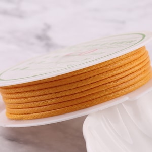 Weaving Cord Wax Polyester Cord Top Quality Korean Rope 2mm Orange String Beading Cord Jewelry Making Knotting Cords String Thread Jewelry