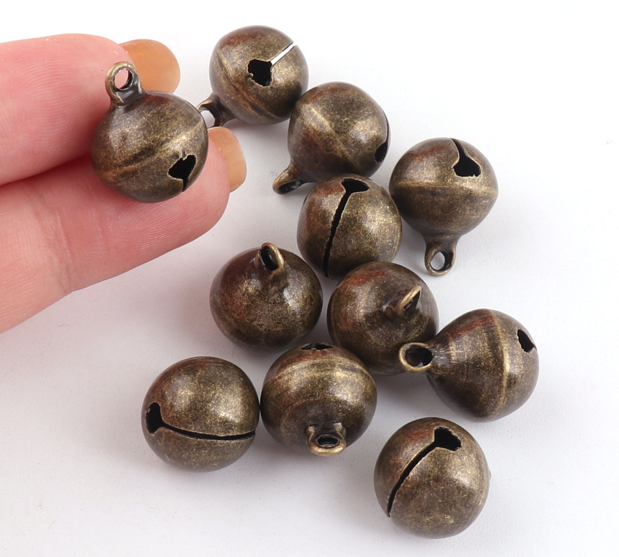 Jingle Bells Round Bell Vintage Bronze Bells Chram Bells With Etsy