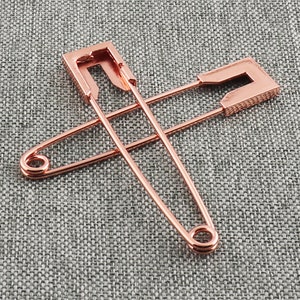 Safety Pins Large Safety Pins 70mm Rose gold Brooch Jumbo Pins Kilt Pins Pins Charm FOR Sewing Clothing Safety Pins Supply-10pcs