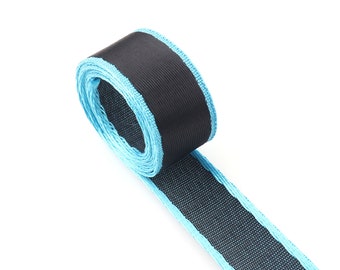 Cinta negra Correas de algodón con rayas ligeras de 1" Cinta suave Cinta para llaveros Correa Correa para bolsos, mochilas