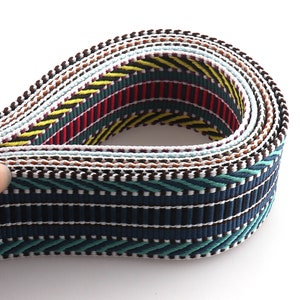 Webbing Heavy Duty Jacquard Webbing Ethnic Webbing 1 1/2 Woven Trim Border Embroidered Ribbon For Purse Strap Lanyard Clothing Accessories image 4