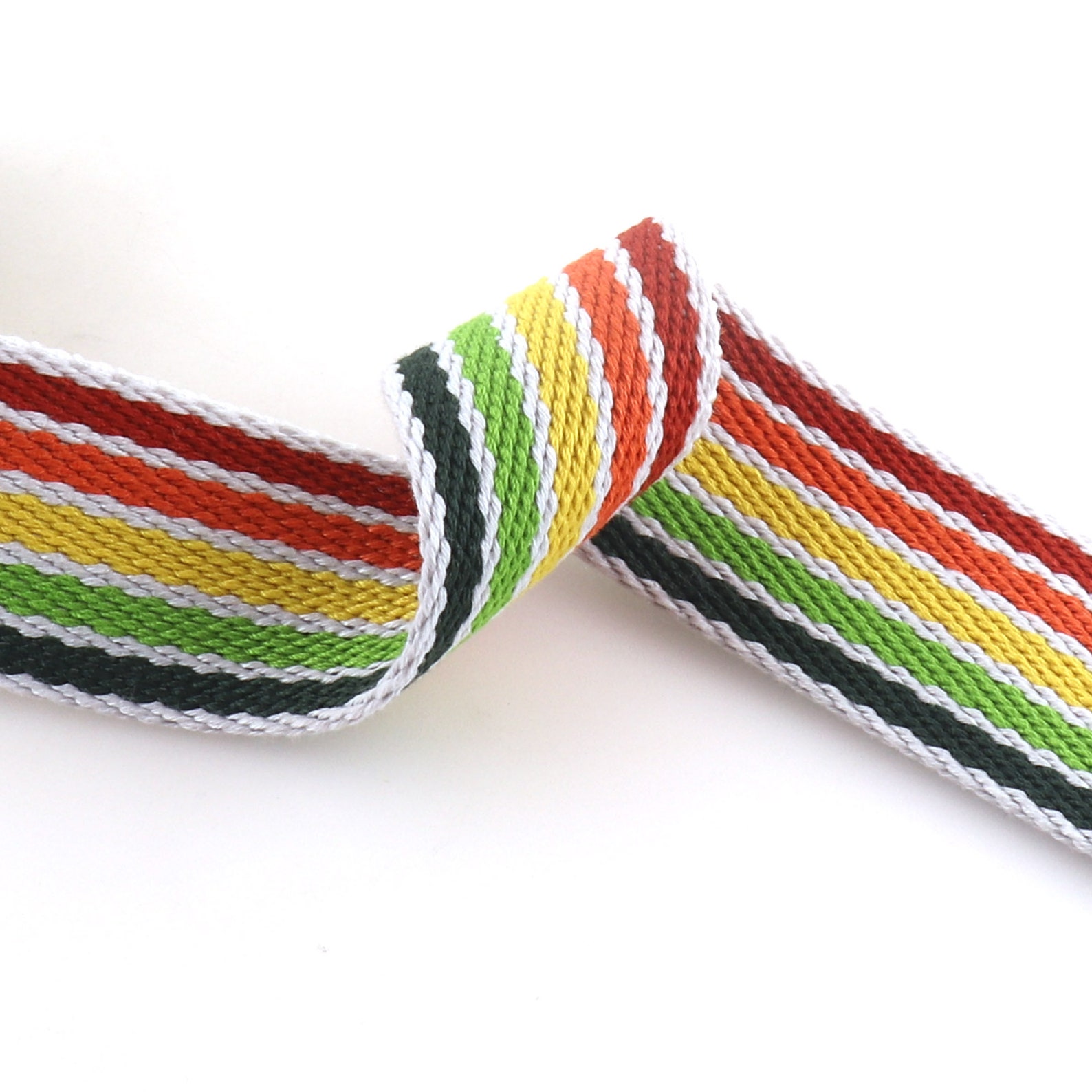 Rainbow bing Striped Bag Strapping 1 1/2 Inch Heavyweight Etsy