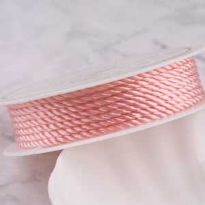 Soutache Cord Twisted Cord Pink Nylon Rope High Quality Decorative Tassel Weaving Rope For Beading/Jewelry Making/Breakaway Clasp/Bracelet