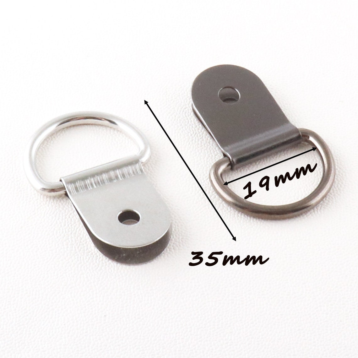 Clips With D Ring U Clip Gunmetal/silver Connector D Ring 35mm Etsy