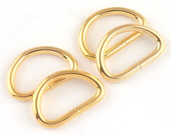 D Ring Gold Nicht geschweißte D Schnalle Metall Dee Loop 20mm D Ringe FÜR Geldbörse Strap Bag Gürtel Gurtband Leder Handwerk-10 Stück
