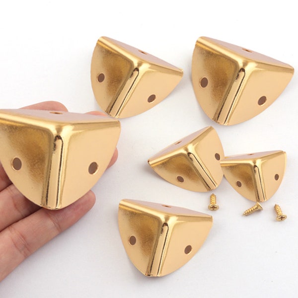 19/22/26/29/31/36mm Gold metal Corner protection corners vintage Box corner Decorative wood corner book corner Corner clip-4pcs