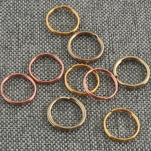 Split Ring Rose gold/Gold/Light gold 14mm Jump Ring Bulk Jump Ring Double Loop Split Rings Jewelry Findings Small Ring Connector-50pcs