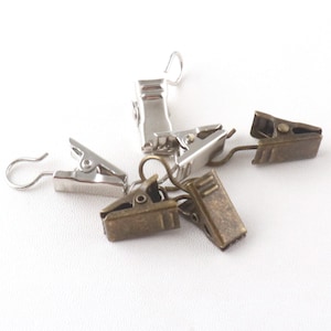 Pizzica clip piccolo gancio resistente clip tenda morsetto supporto per foto gancio in metallo appeso bronzo antico/argento-10/30 pezzi