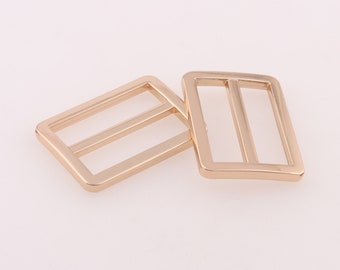 Slide Buckle Adjustable Buckle Mental Buckles Top Quality Light Gold Strap Adjuster buckle for 1 1/4" Adjustable Straps webbing crossbody