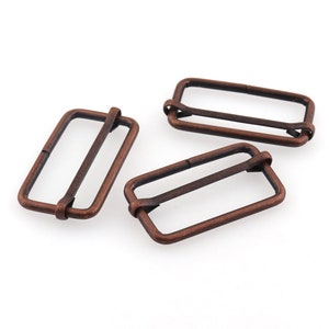 Movable Slide Buckle Belt Buckle Strap Adjuster Buckle Red Copper Color Adjuster buckle 1.5&quot; Strap Buckle Strap Slider Buckle for Bag Purse