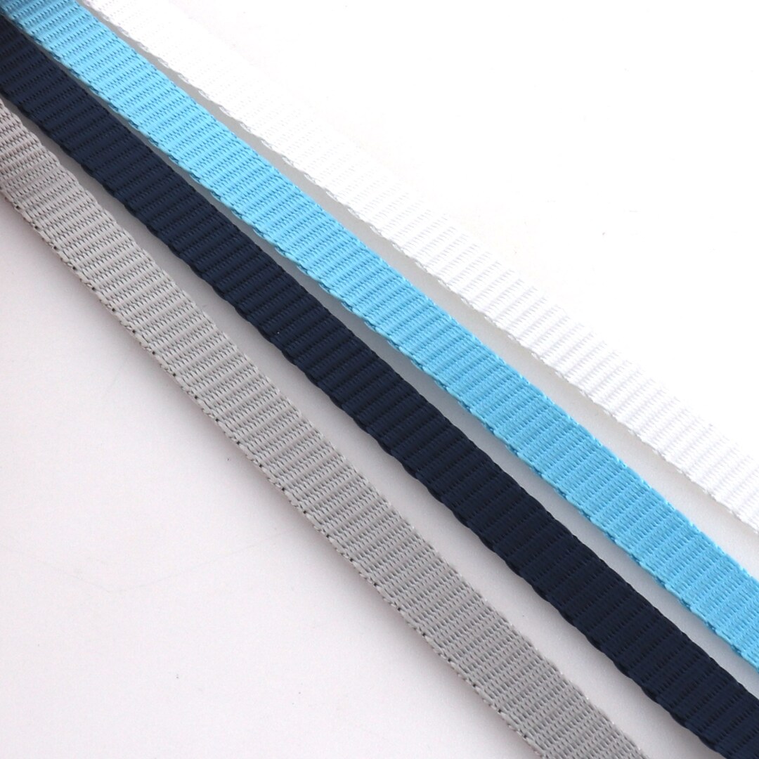 Webbed Ribbon Nylon Webbing Ribbon 3/8 Inch 10 Yards White/blue/navy Blue/gary for ...