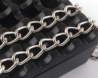 Silber Panzerkette, Ersatz Kette Halskette Maske Kette schlicht Kette Halskette Armband DIY Schmuck Halskette für Männer, Frauen / Geschenk