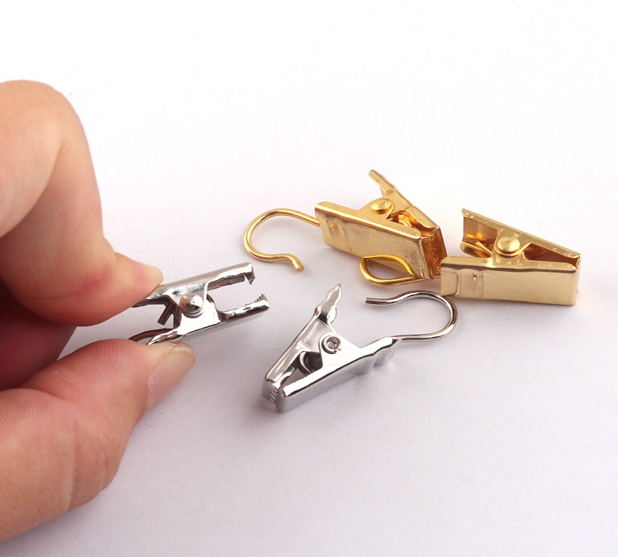 Small Heavy-duty Hook Clip Silver/gold Curtain Clip Clamp Holder for ...