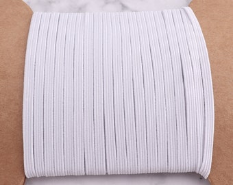 Elastic Rope White Color Flat Elastic Rope elastic band stretch cord white flat elastic cord 3mm Tirm for band dressmaking sewing