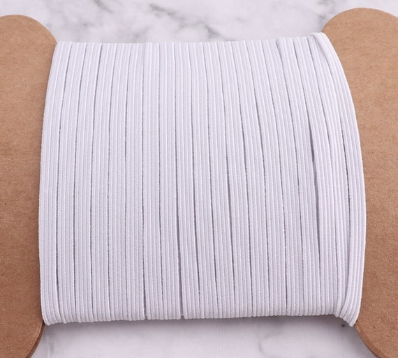 Elastic Rope White Flat Band Stretch Cord 3mm Trim Ribbon Material for