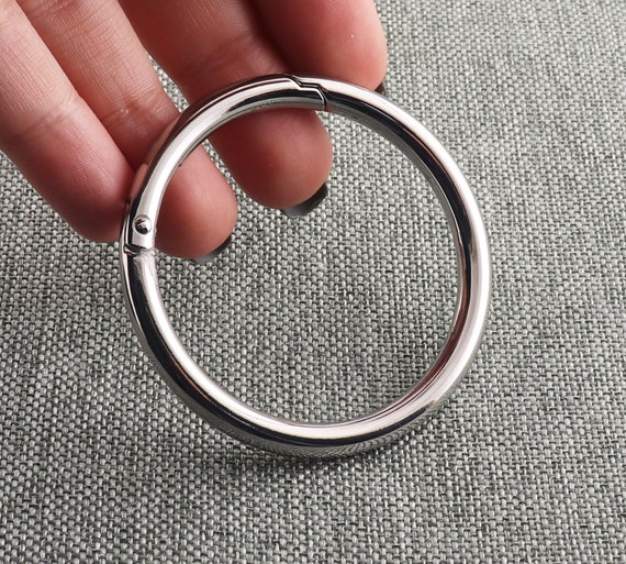 6pcs Spring Snap O-Ring Buckle Keychain Clips 38mm Outdoor Sports Hardware 