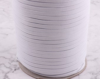 Flat Elastic Rope elastic band stretch cord white flat elastic cord 7mm White Tirm for band dressmaking sewing belts