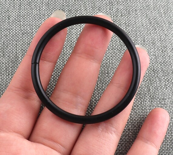 Black O Ring Non Welded 45/51mm Metal O-rings Open Round Buckle O