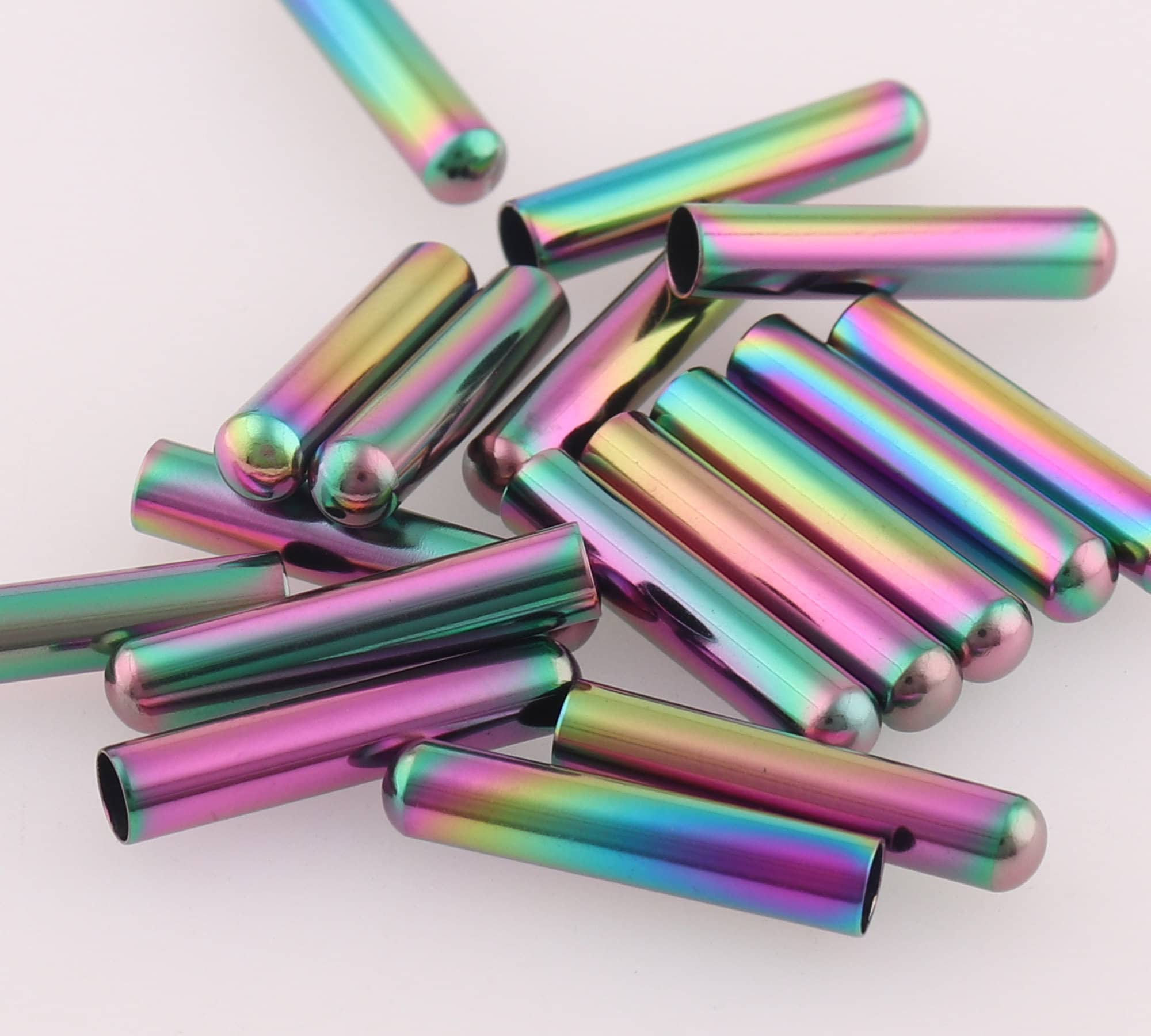 Rainbow Shoelace Tips Tube Clasps 3.5 Inner Metal Aglets Etsy UK