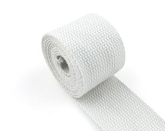 Strap webbing Cotton webbing white Fabric Webbing 1.5" soft Ribbon for Key Fob pet collar Belt bag garment diy sewing accessories