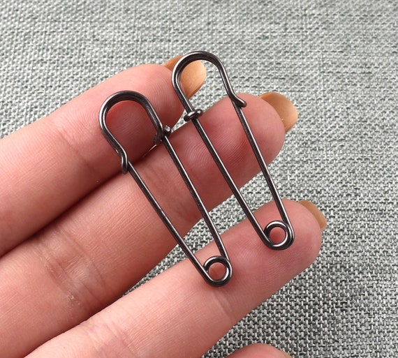 Safety Pins Gunblack Small Needles Brooch Pins Charming Safety Pins FOR  Sewing Jewelry Making Clothing Markers-30pcs 