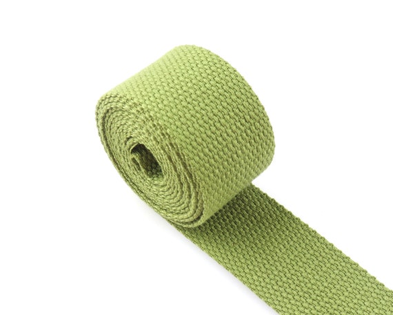 Cotton Webbing Fresh Green Soft Ribbon 1.25 Medium Heavy Weight Webbing for Key Fobs Purse Straps Belting canvas Bag by the Yards Etsy UK
