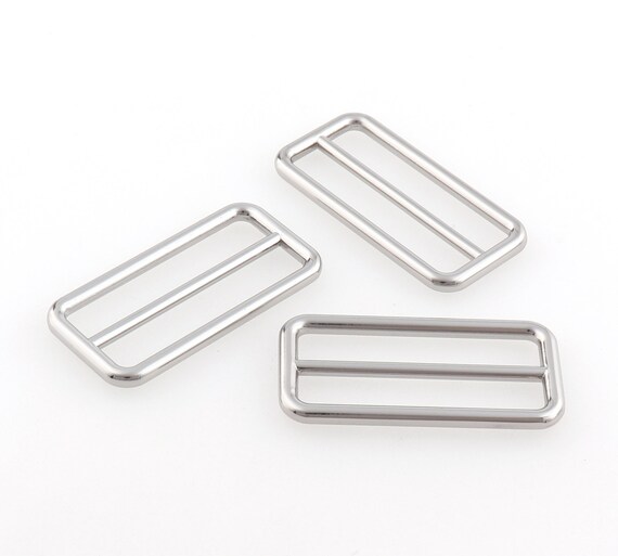 Slide Buckle Flat Adjuster Slide Buckle Silver Metal Tri Glide Etsy