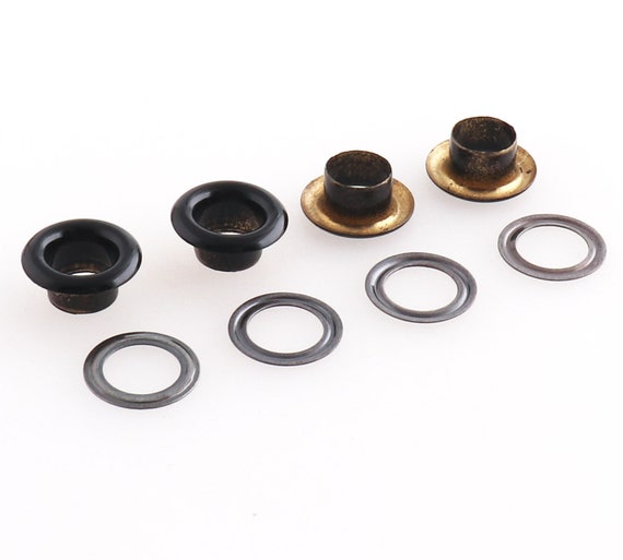 Black Eyelets 6mm Round Grommets WITH Washers Repair Grommet FOR