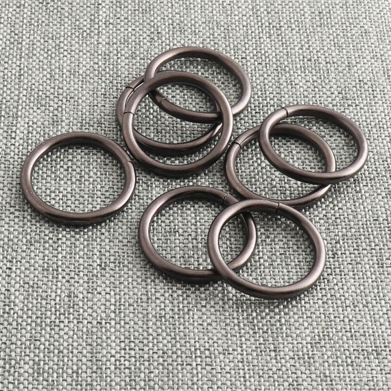 Round Key Rings, Sturdy Nickel Plated Metal O Rings Split Keychain Rings  for Hom