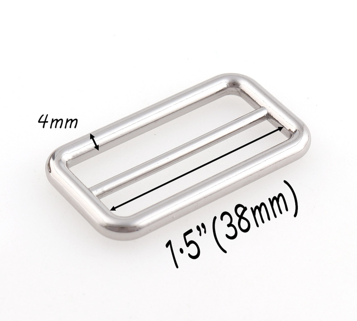 1 Dozen Silver Adjuster Buckle Metal Slide Buckle Adjuster Etsy