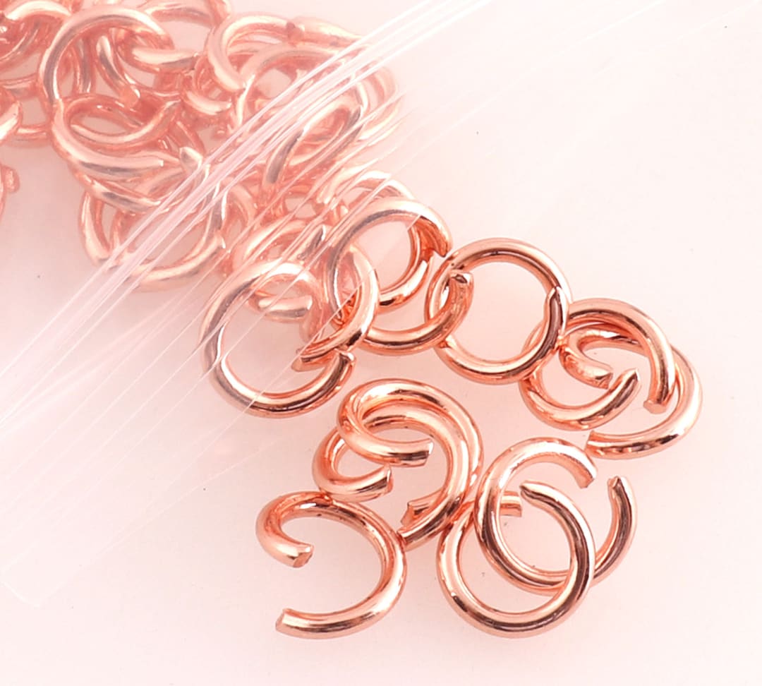 Rose Gold Jump Rings Split Rings 9mm Open Jump Rings Metal Etsy