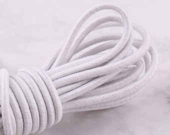 Elastic cord white elastic cord 2mm elastic band stretch cord for beads jewelry garment accessories hair tie elastic cord