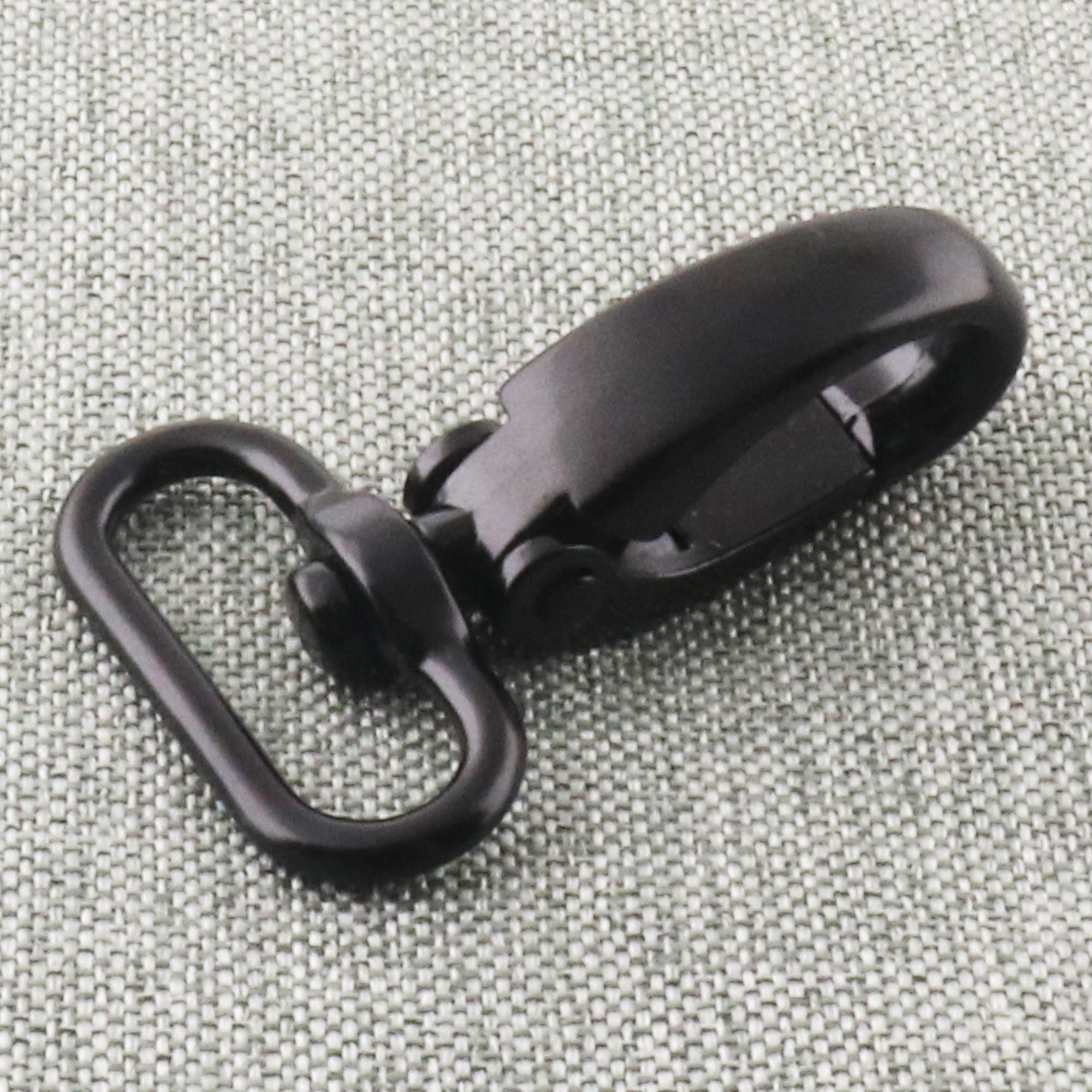 Reinforced Snap Hook, 1-1/4 inch, black, 10pc lot