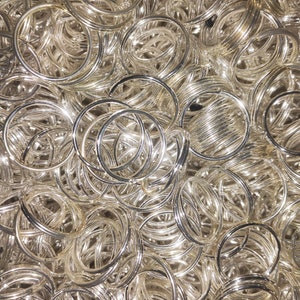 1 inch Split Ring Shiny Silver Wholesale Split Ring Great for Key Chains Double Loop Jump Rings Key Fob Hardware-10/50pcs
