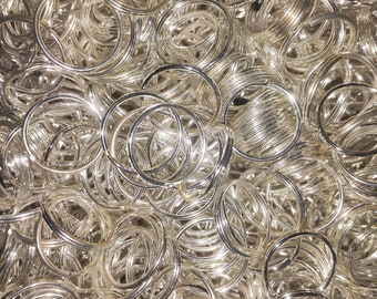 1 inch Split Ring Shiny Silver Wholesale Split Ring Great for Key Chains Double Loop Jump Rings Key Fob Hardware-10/50pcs