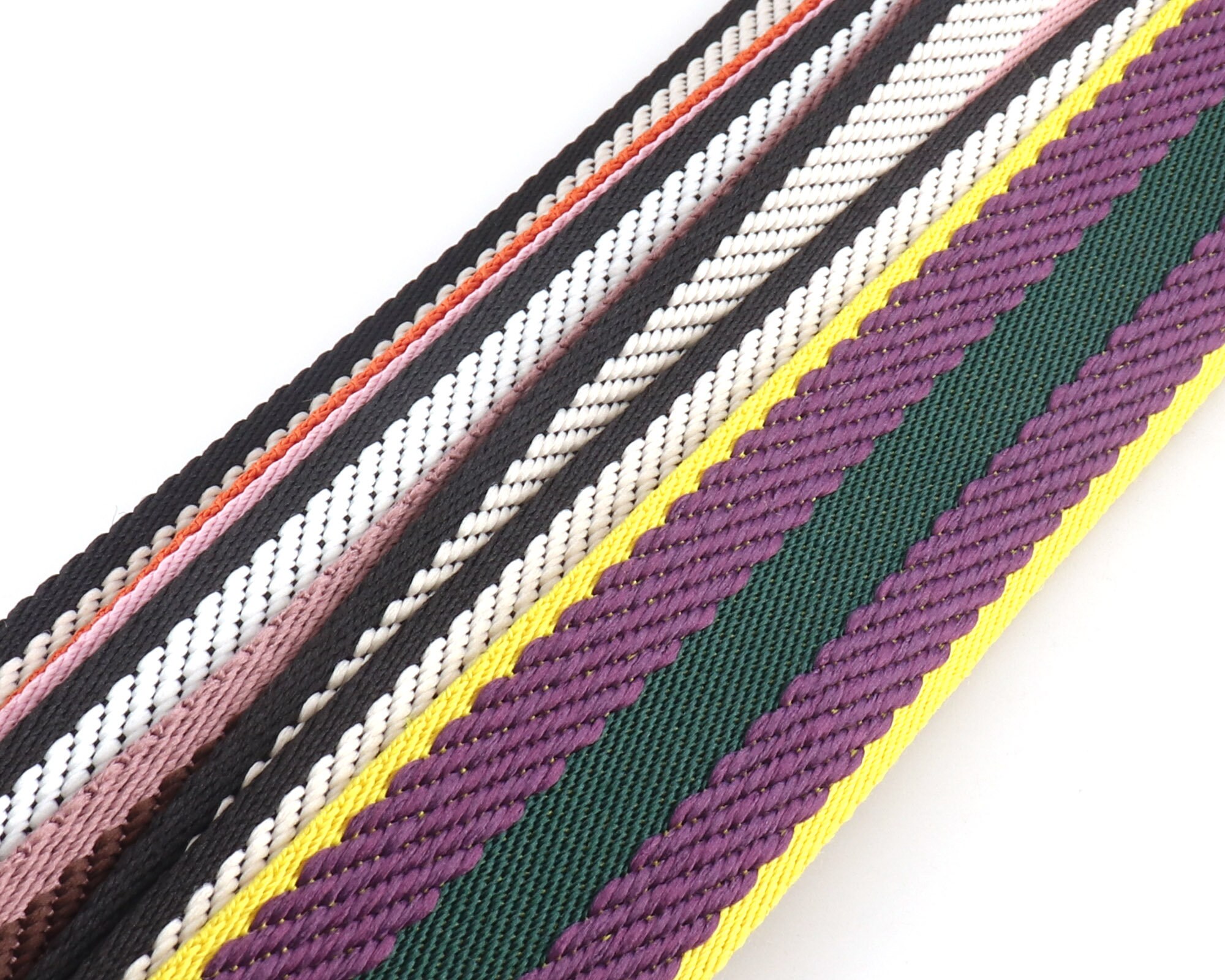 bing Bag Strap bing by the Yard Woven Colorful Stripe Etsy