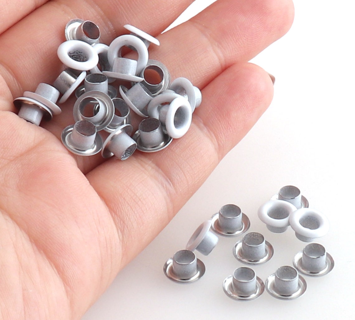 Metal Round Eyelets Small Grommets 4mm Inner White Eyelets for Etsy